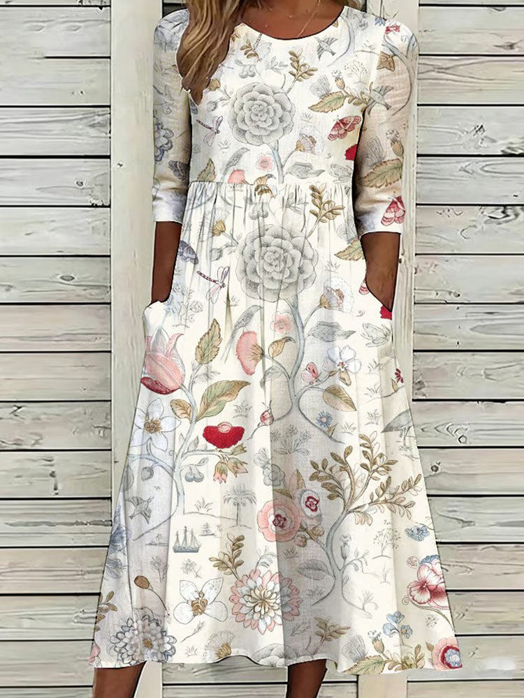 Florence | Vestido Midi Favorecedor que Controla el Vientre