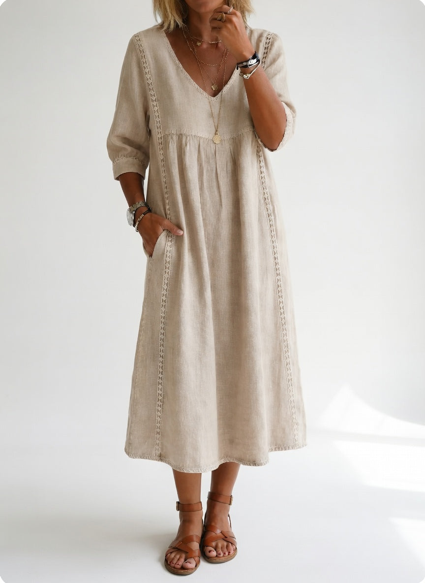 Lioréa™ — Vestido midi fluido, desenfadado y elegante