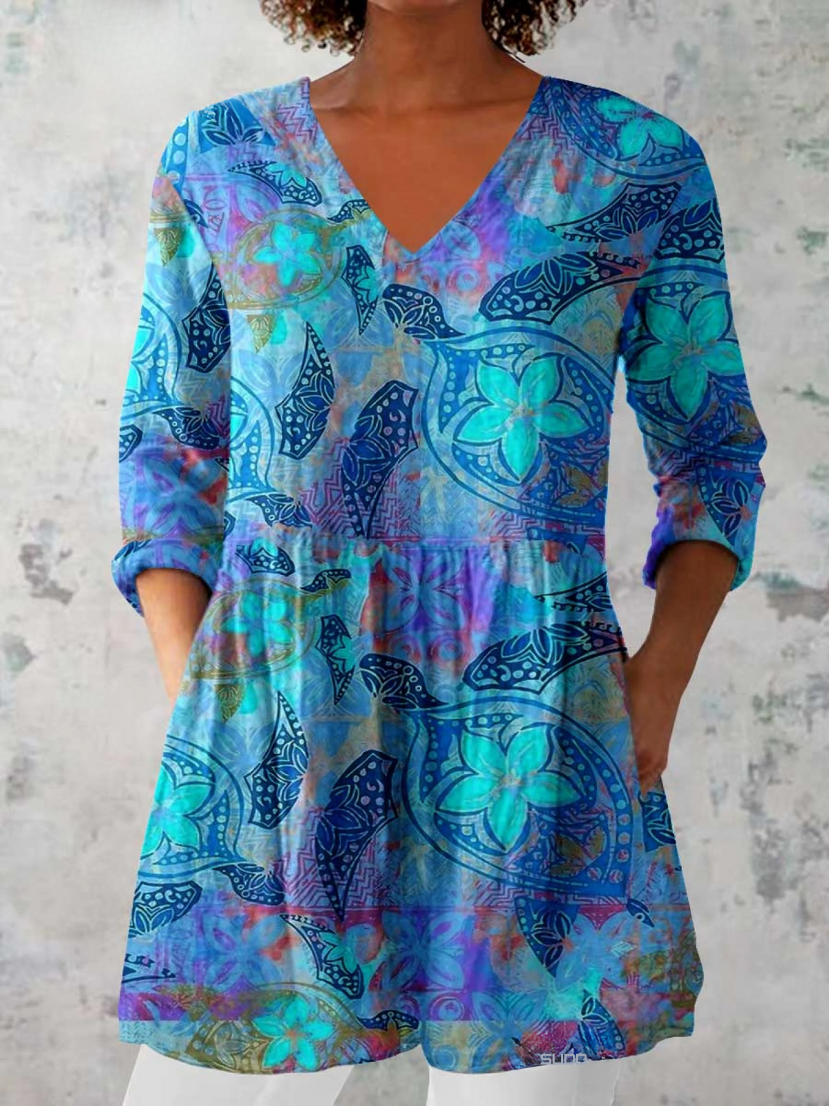 Pilar | Blusa Larga con Cuello en V