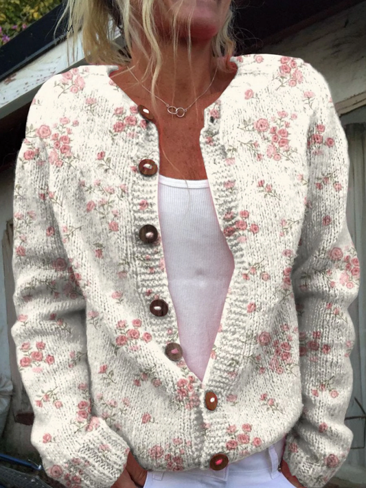 Rosario | Chaqueta de Punto Ramitos de Rosas