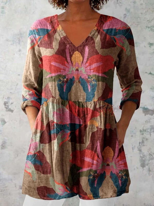 Juana | Blusa Larga con Cuello en V
