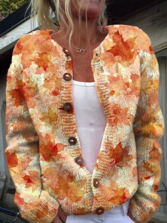 Amaya | Chaqueta de Punto Hojas de Otoño