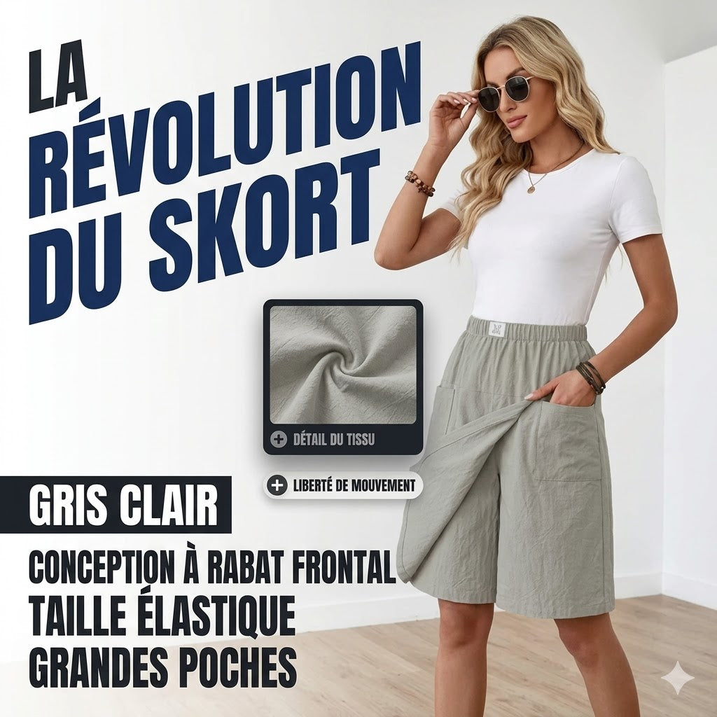 Libertine™ - Falda pantalón de cintura elástica con bolsillos, libertad activa