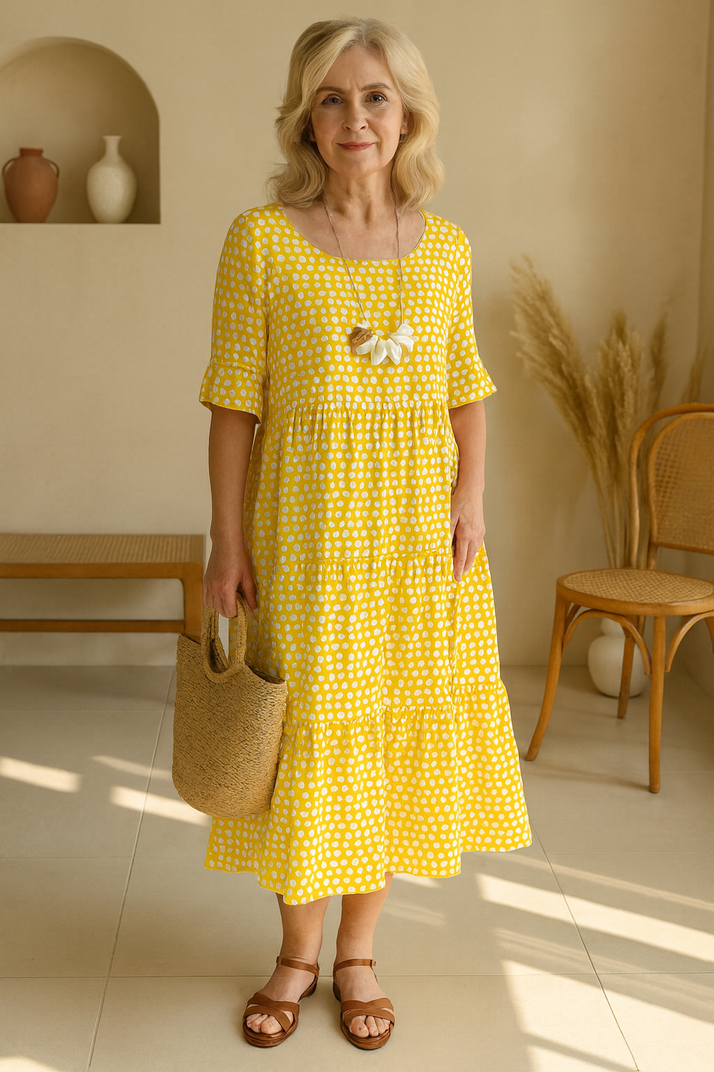 Noémie™ — Vestido midi fluido, elegante y natural