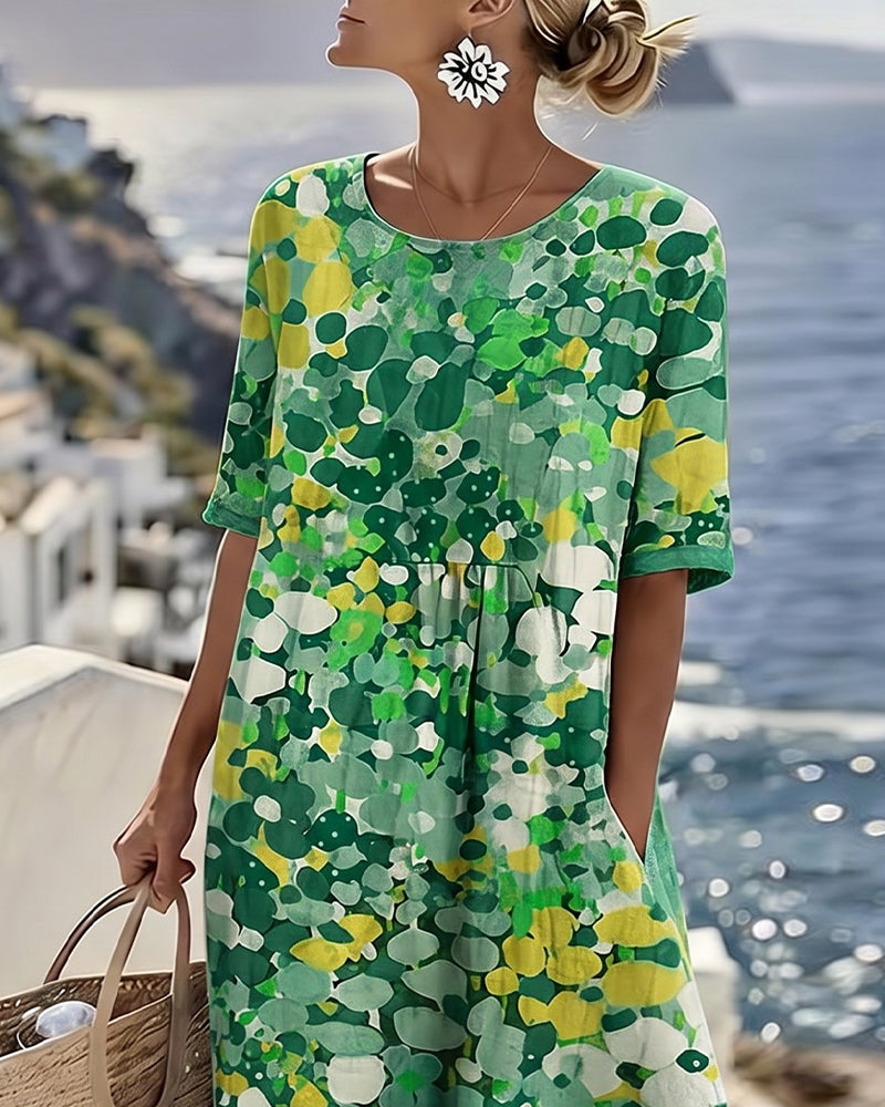 ELENA™ - VESTIDO MIDI FLORAL ELEGANTE DE VERANO