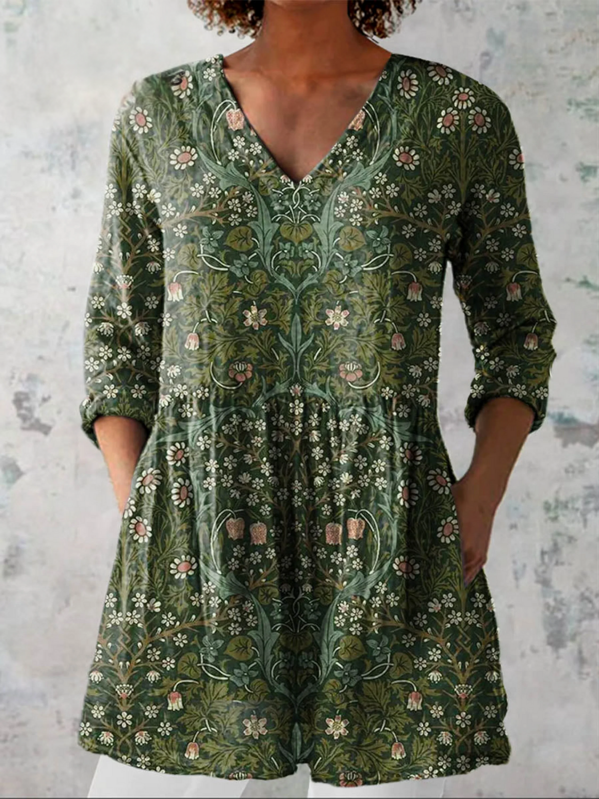 Celeste | Blusa Larga con Cuello en V
