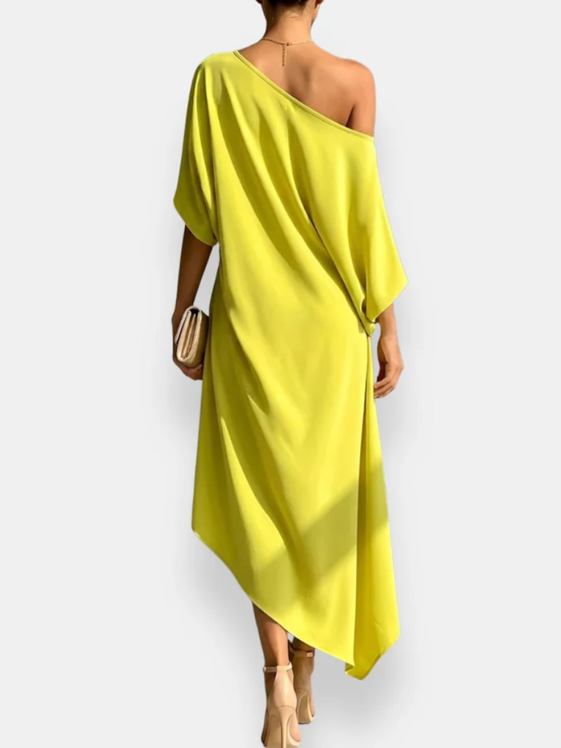 Marisa Vestido Drapeado Asimétrico