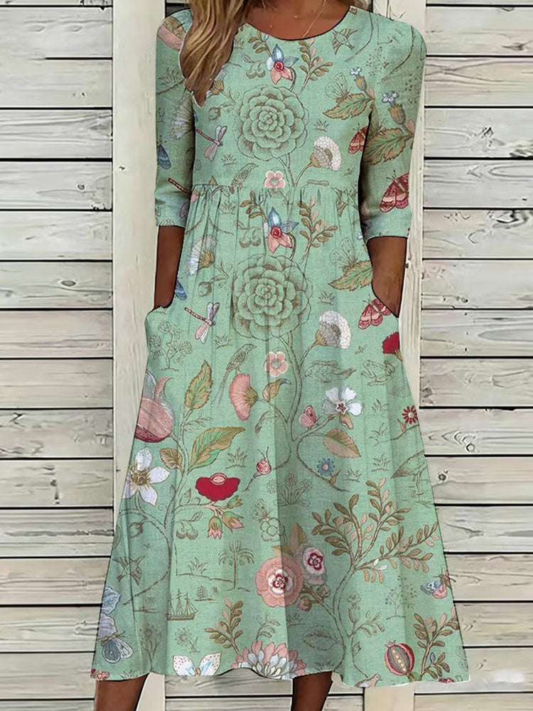 Florence | Vestido Midi Favorecedor que Controla el Vientre
