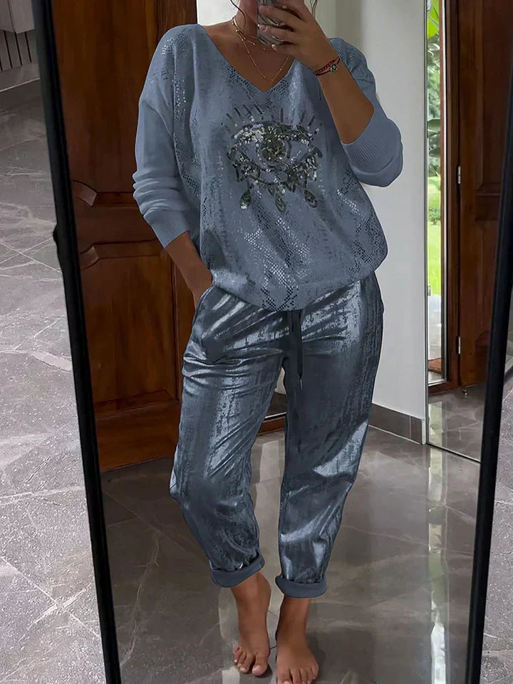 Arlise - Conjunto Casual Elegante de Dos Piezas