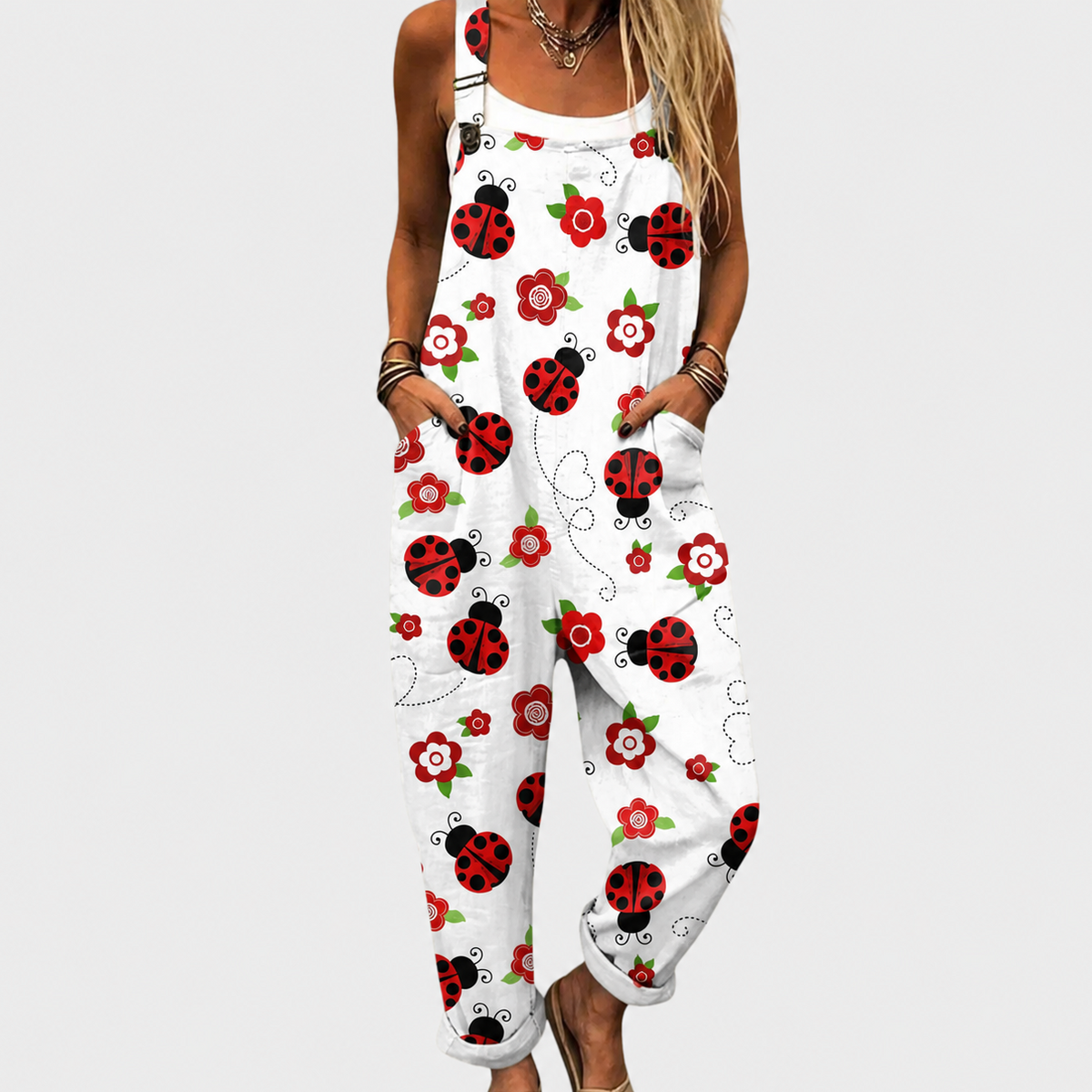 Peto Úrsula blanco estampado