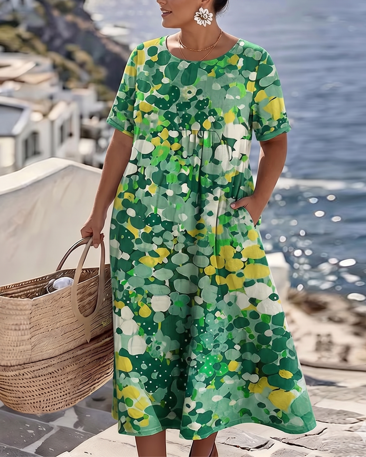 ELENA™ - VESTIDO MIDI FLORAL ELEGANTE DE VERANO