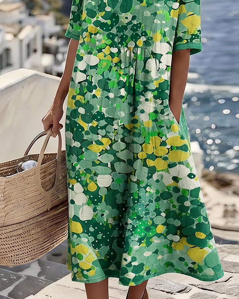 ELENA™ - VESTIDO MIDI FLORAL ELEGANTE DE VERANO