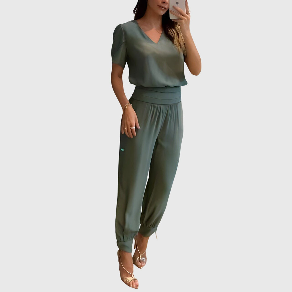 Jennifer™ | Conjunto de Blusa y Pantalón de Tendencia