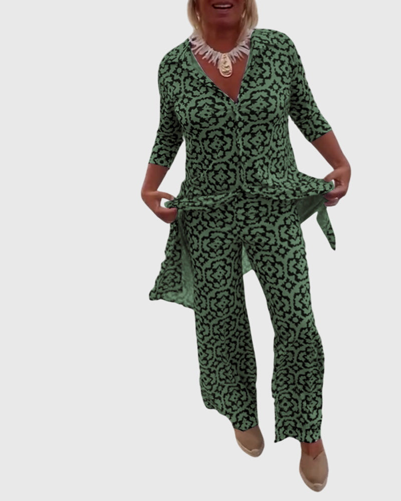 Gabriella™ | Conjunto Vintage Elegante de Dos Piezas