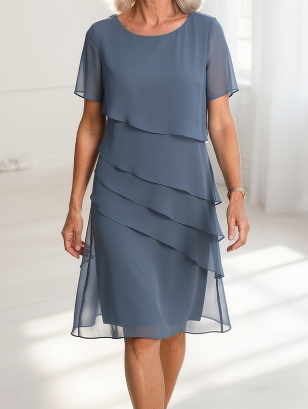 Julia – Vestido Elegante y Fluido con Volantes