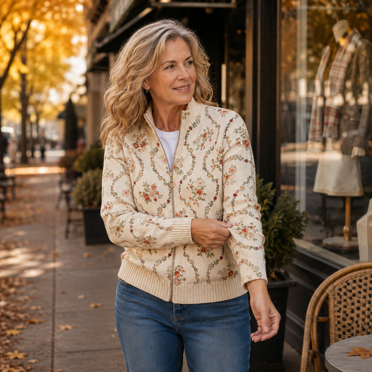 Paloma | Chaqueta de Punto Enredadera Floral