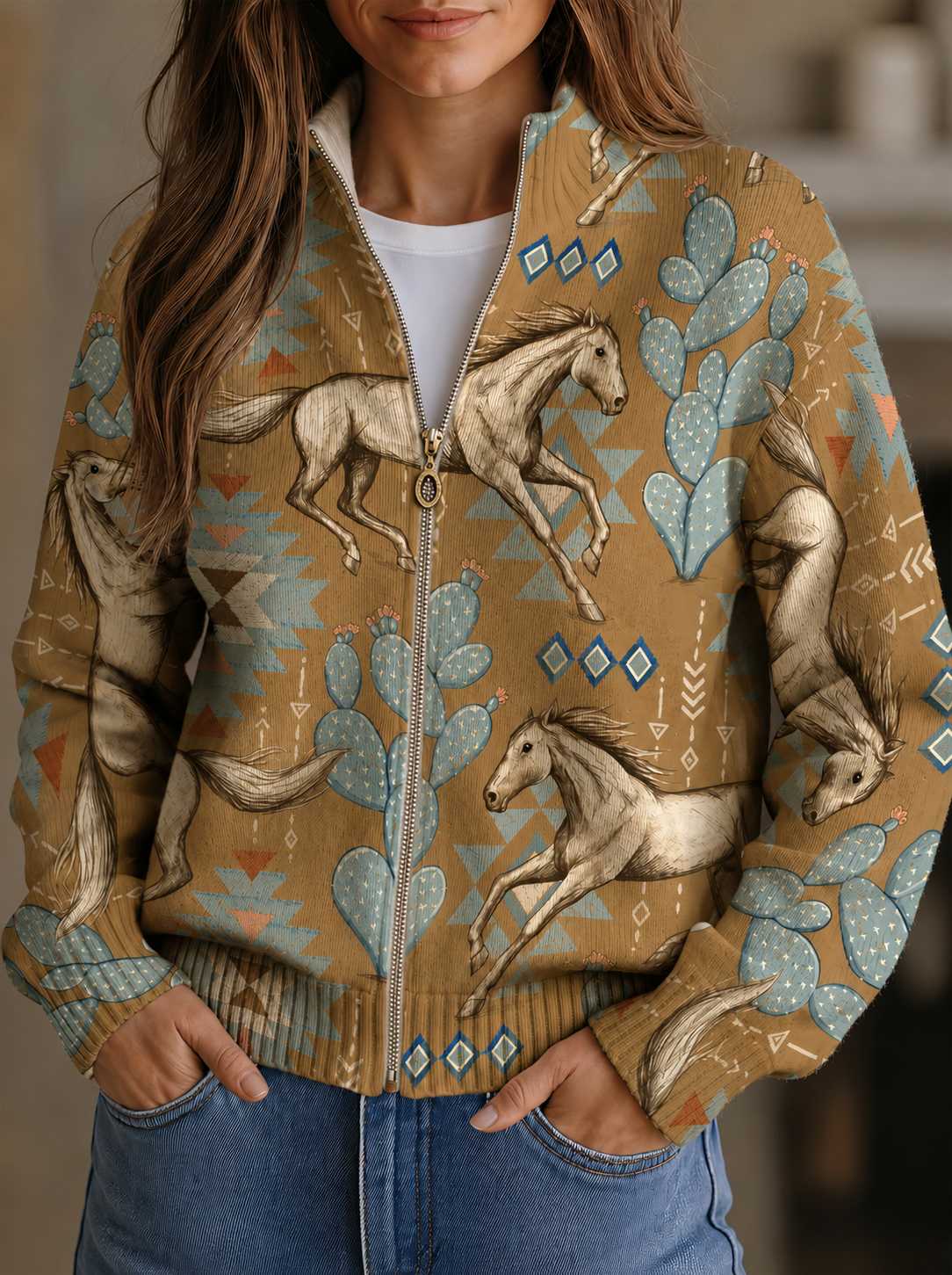 Perpetua | Chaqueta de Punto Caballos del Desierto