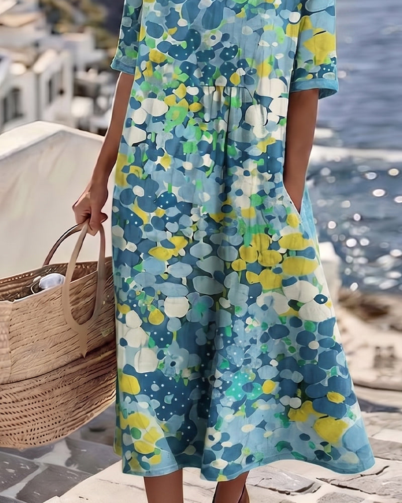 ELENA™ - VESTIDO MIDI FLORAL ELEGANTE DE VERANO