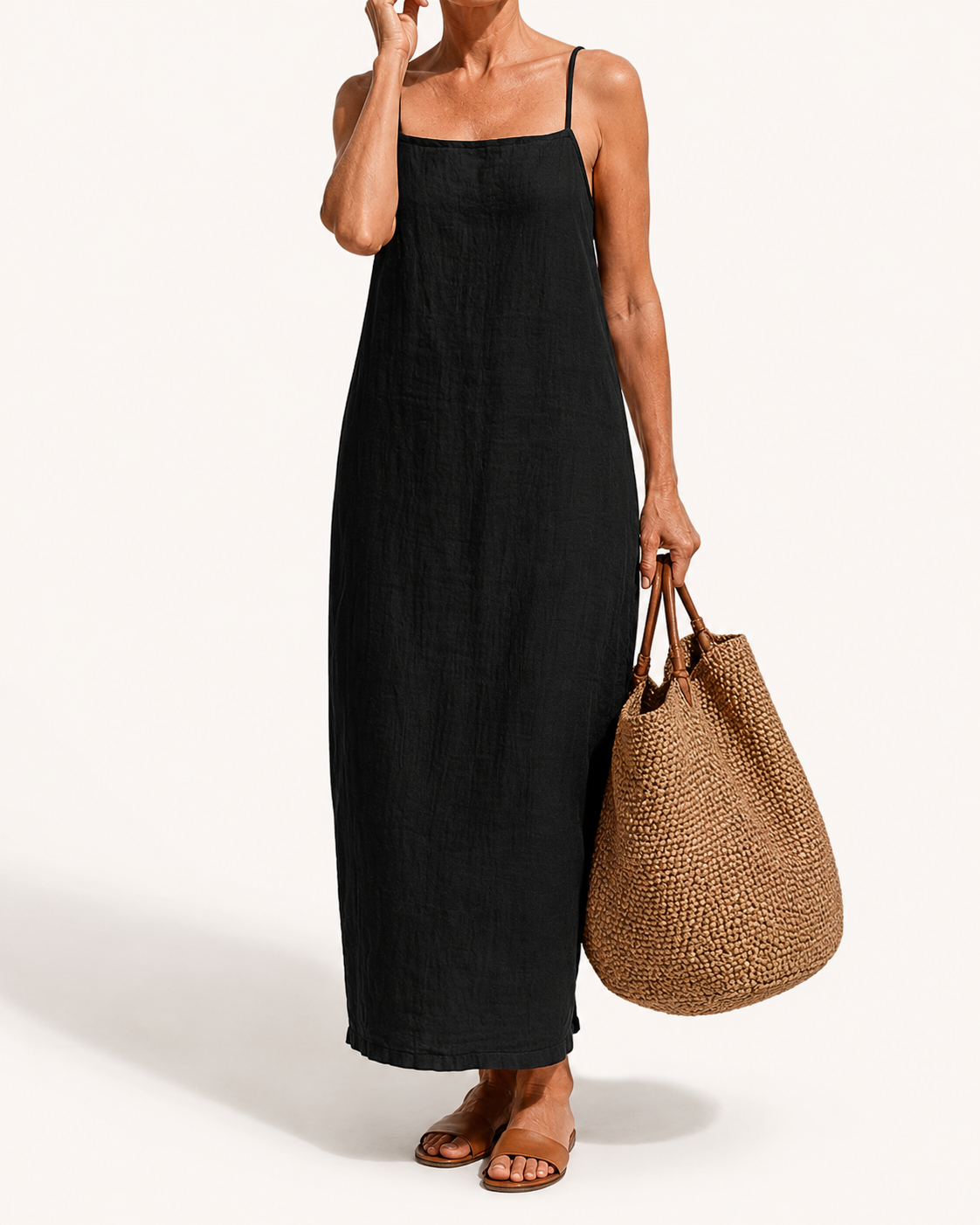 Livia | Vestido Maxi de Lino Fresco