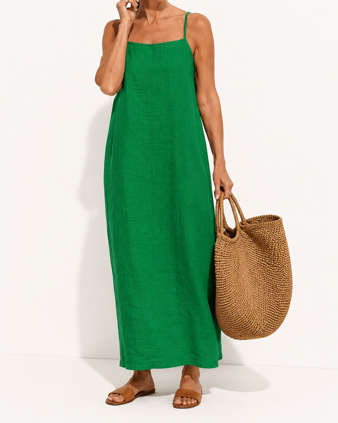 Livia | Vestido Maxi de Lino Fresco