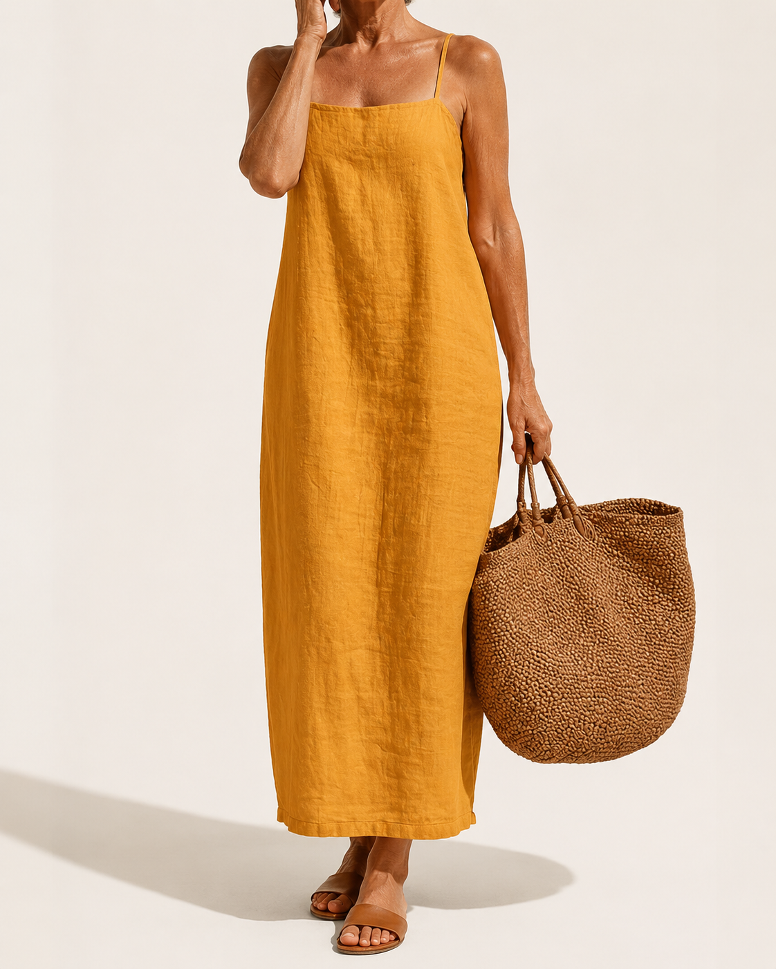 Livia | Vestido Maxi de Lino Fresco