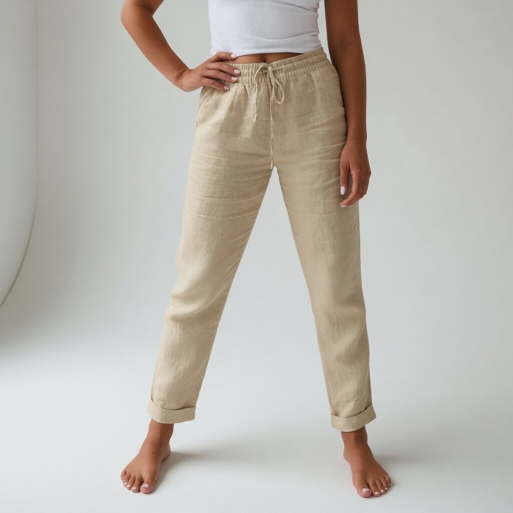 Albertine™ — Pantalón 100% algodón fluido, confort natural