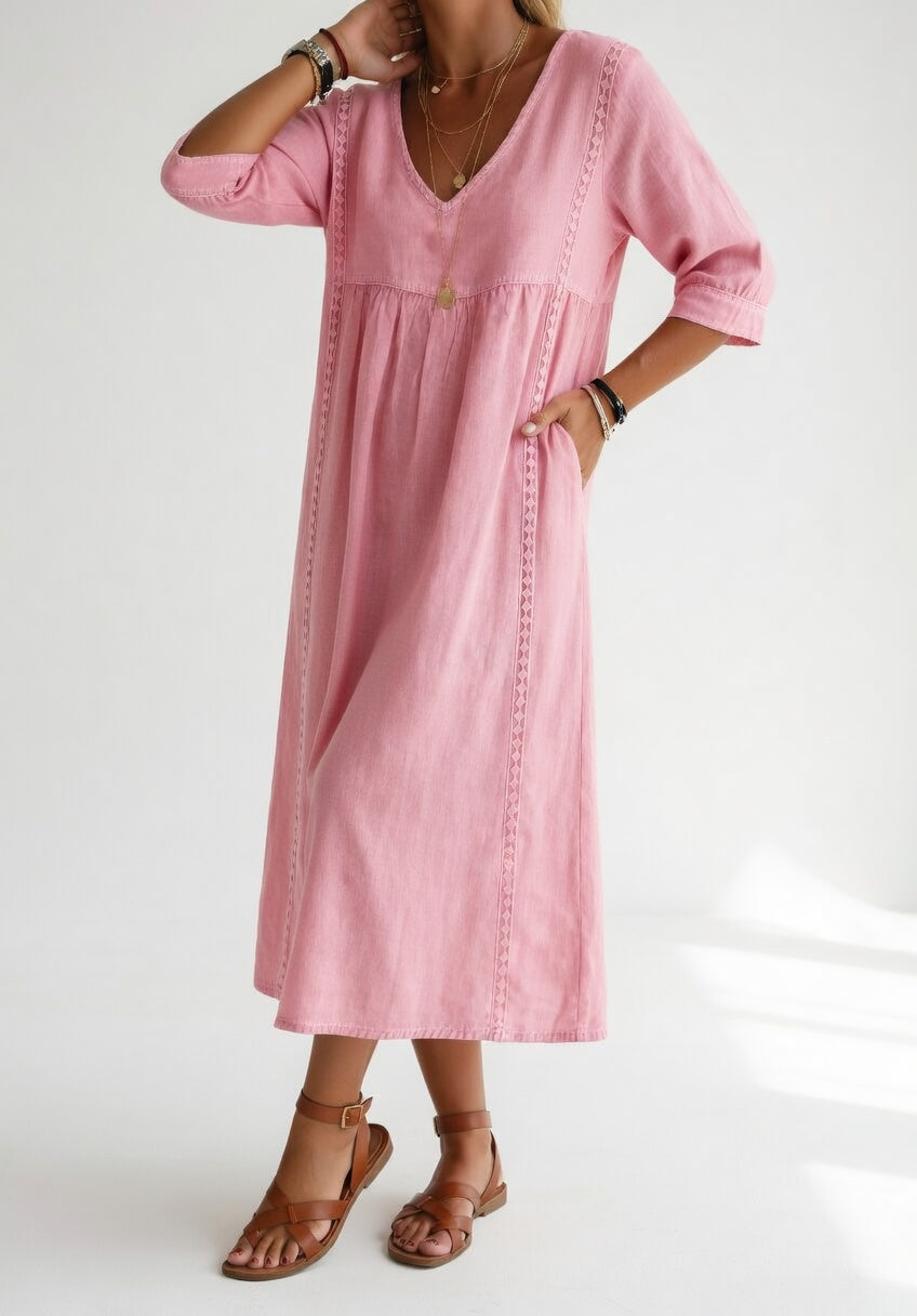 Lioréa™ — Vestido midi fluido, desenfadado y elegante