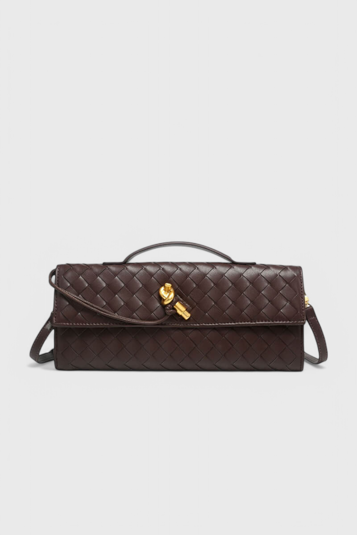 Melanie | Clutch con Detalle de Nudo Dorado