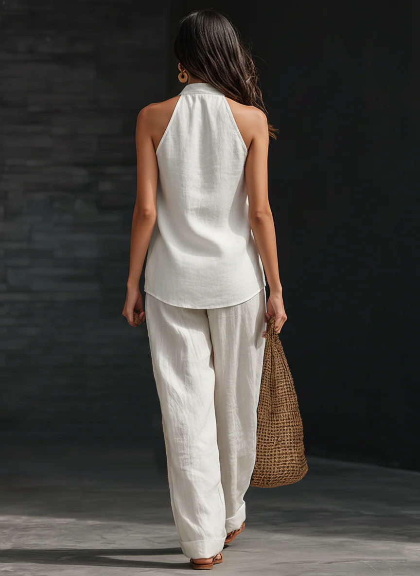 Zoe™ | Conjunto Sin Mangas y Pantalón Ancho