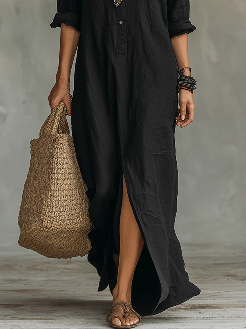 Willow | Vestido Maxi Favorecedor que Disimula el Vientre