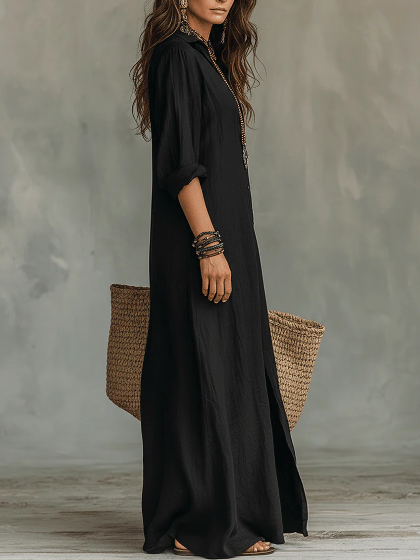 Willow | Vestido Maxi Favorecedor que Disimula el Vientre