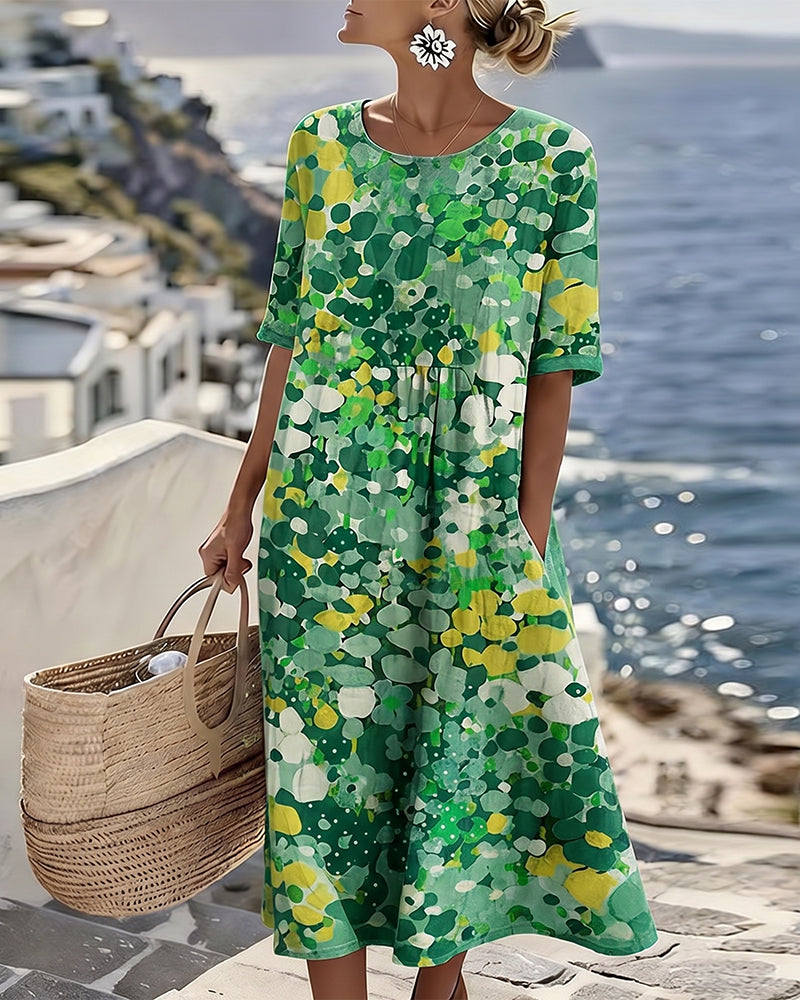 ELENA™ - VESTIDO MIDI FLORAL ELEGANTE DE VERANO