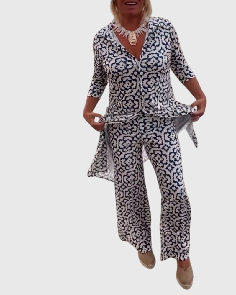 Gabriella™ | Conjunto Vintage Elegante de Dos Piezas
