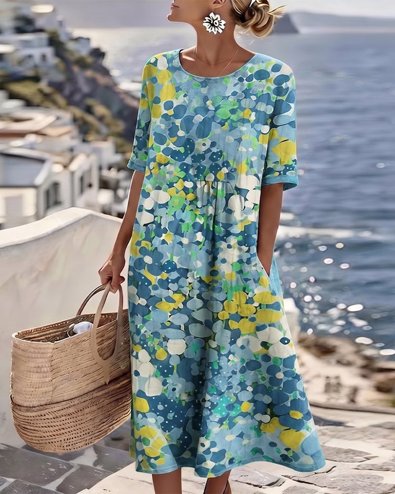 ELENA™ - VESTIDO MIDI FLORAL ELEGANTE DE VERANO