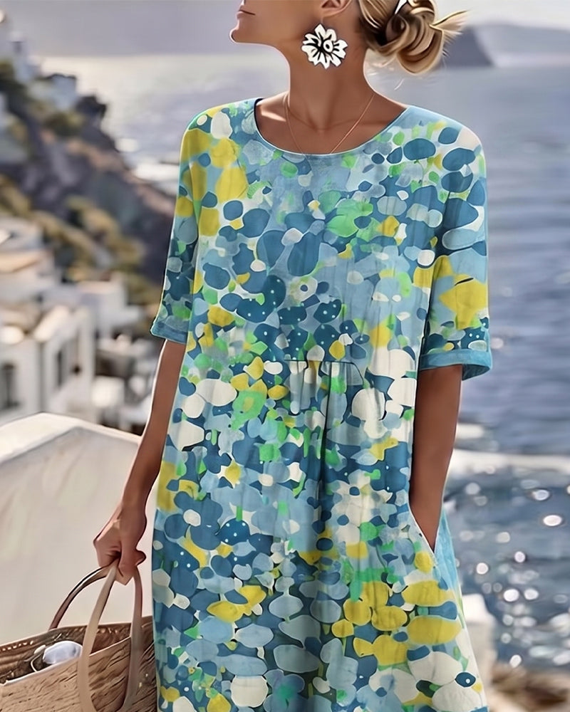 ELENA™ - VESTIDO MIDI FLORAL ELEGANTE DE VERANO