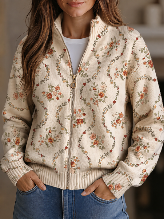 Paloma | Chaqueta de Punto Enredadera Floral