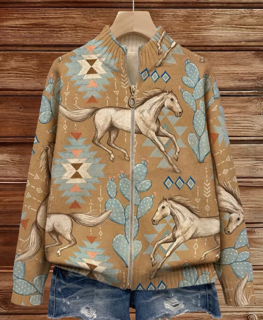 Perpetua | Chaqueta de Punto Caballos del Desierto