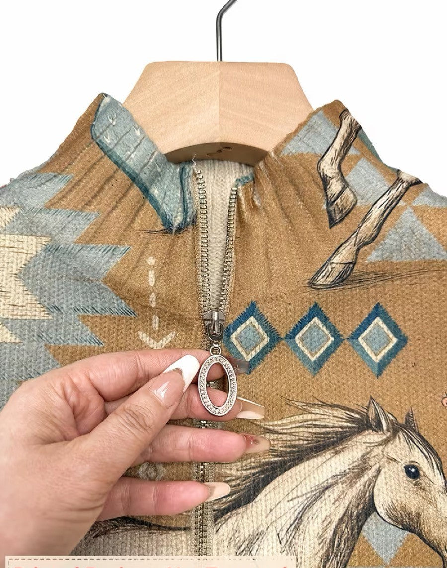 Perpetua | Chaqueta de Punto Caballos del Desierto
